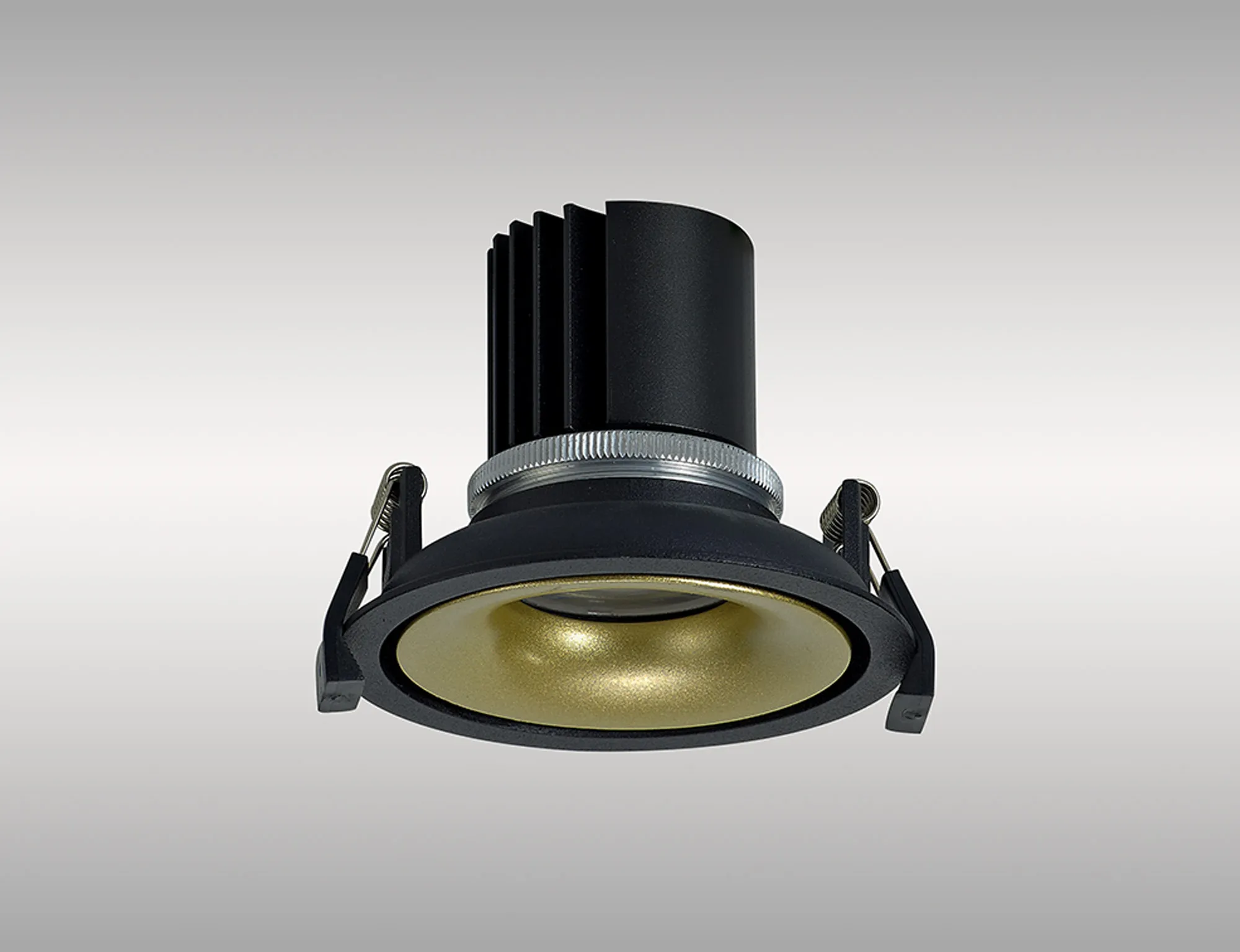 DM202057  Bolor 9 Tridonic Powered 9W 3000K 840lm 36° CRI>90 LED Engine Black/Gold Fixed Recessed Spotlight, IP20